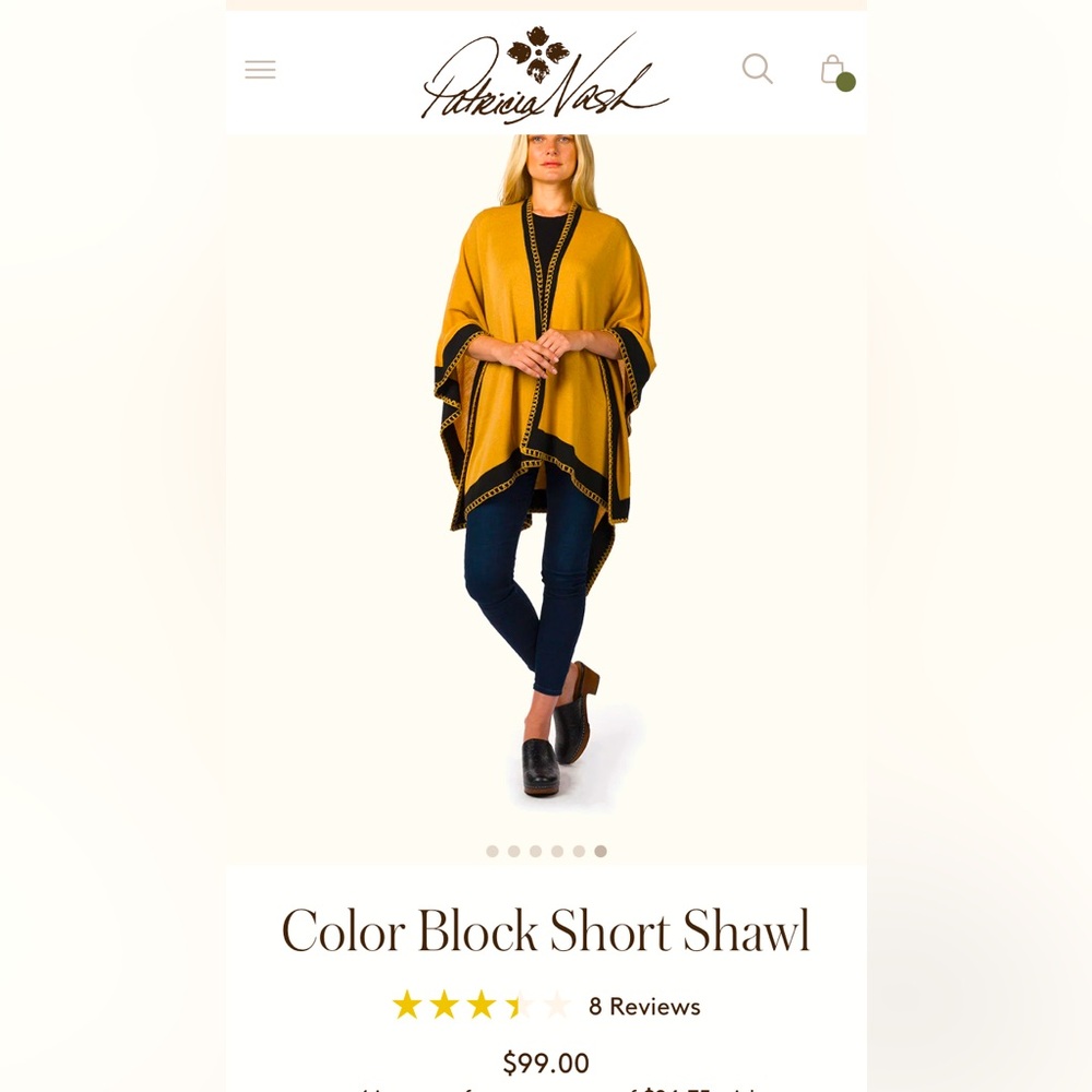 Patricia Nash Color Block Short Shawl sofa